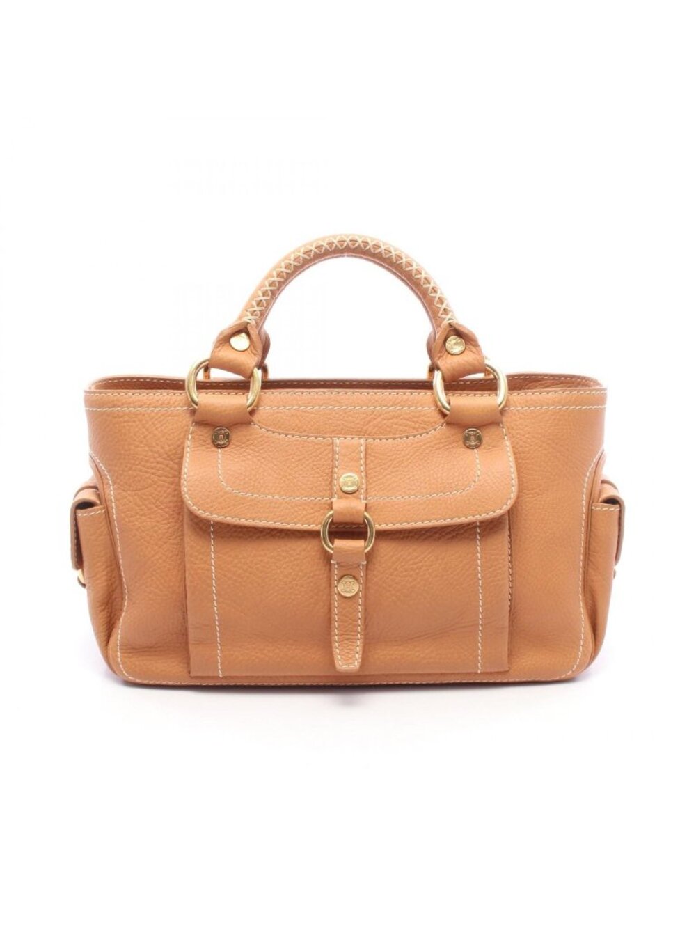 Celine Handbag Boogie Bag Camel Leather